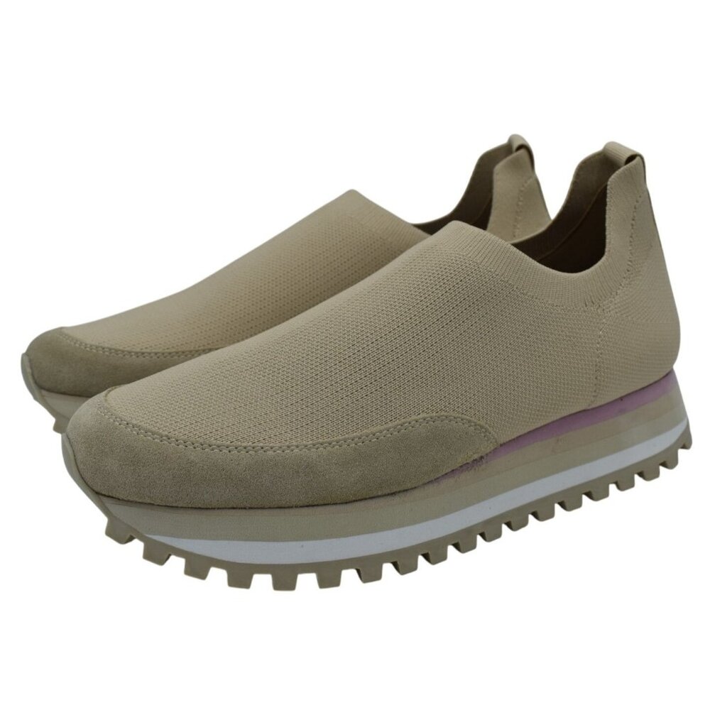Blondo Womens Size 10 Lakelyn Sand Knit Slip On‎ Sneakers Shoes